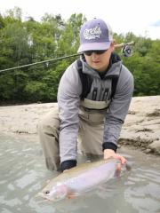 Phil and Mark rainbow trout, May lake lake CR